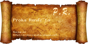 Proka Renáta névjegykártya